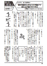 楽しい体育の授業 12年9月号 効果抜群 ファックスできる体育学習カード 中学年 跳び箱運動 着手角度の大きなうさぎ跳びで抱え込み跳びはできる